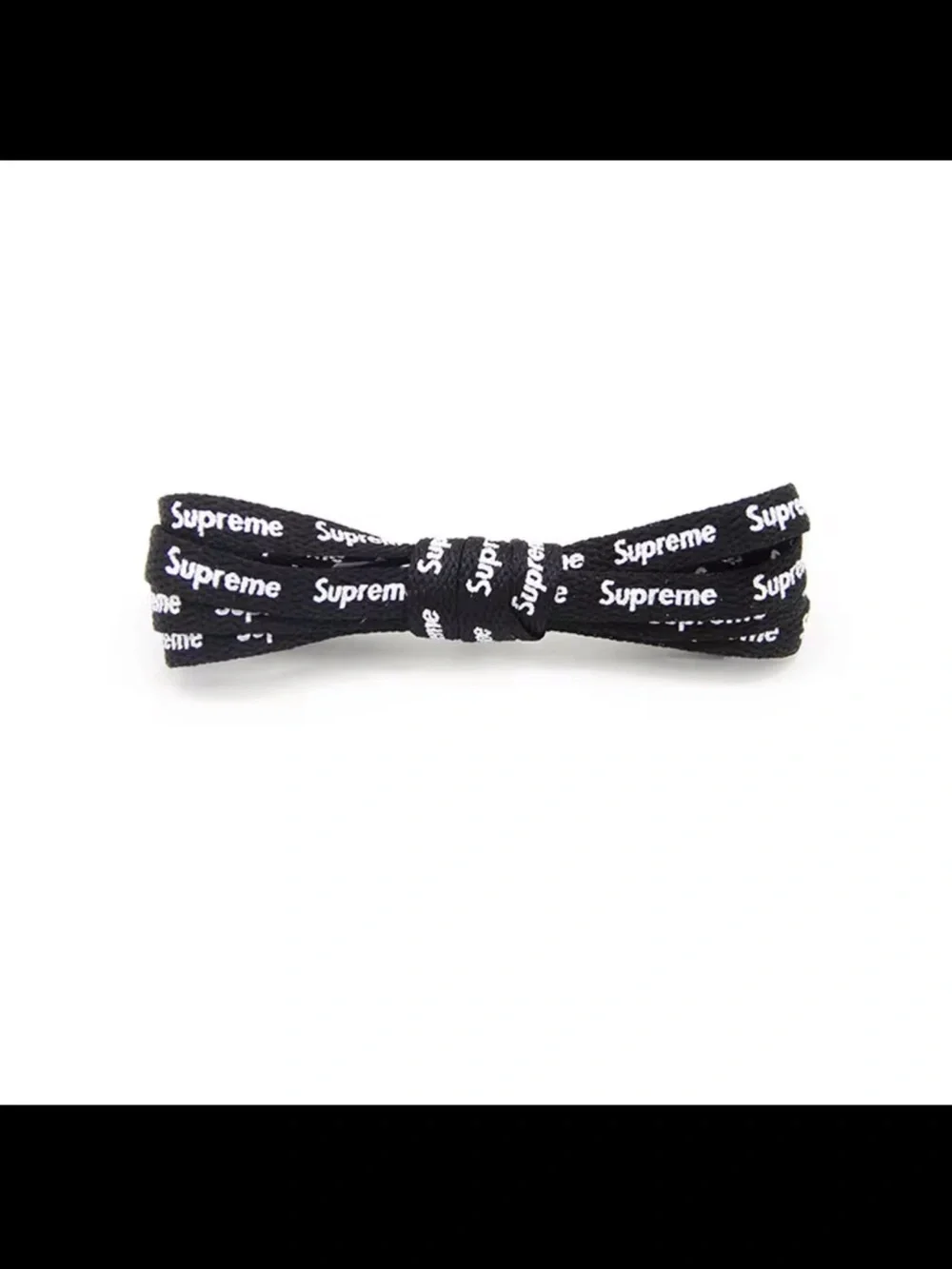 Supreme Black Logo shoe laces
